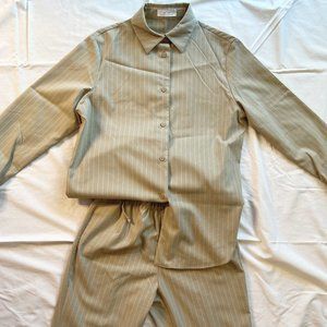 Oak + Fort matching shirt and pants (sage)